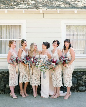 Short Lace Bridesmaid Dresses